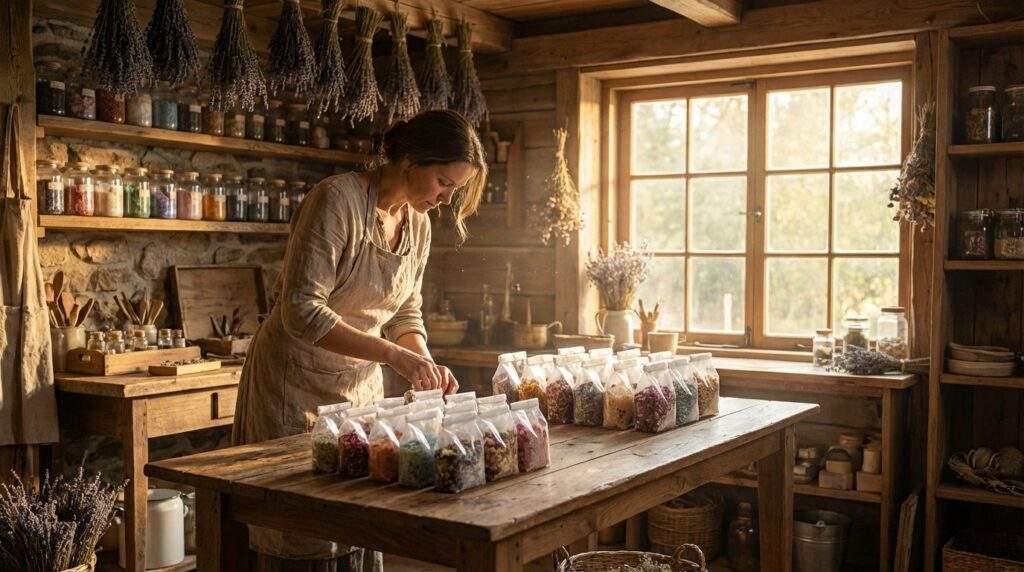 Jak przechowywać kosmetyki domowej roboty w woreczkach celofanowych